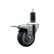 Service Caster 3.5'' SS Thermoplastic Rubber Swivel 1-1/4'' Expanding Stem Caster Total Lock Brake SCC-SSEXTTL20S3514-TPRB-114 - alternate 1